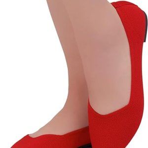 Shoe Land Carinne Pointed Toe Flats Knit - Women's Size 8.5